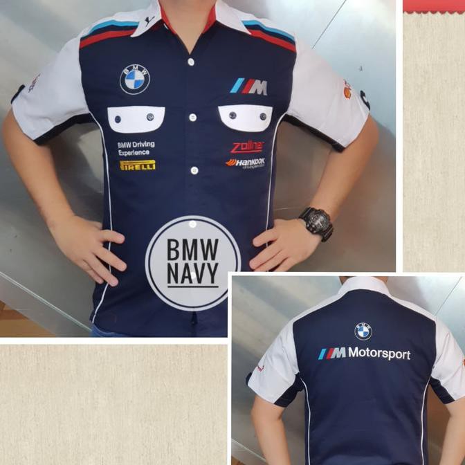 Baju Seragam Otomotif BMW Baju Komunitas Moto GP Kemeja Bordir F1