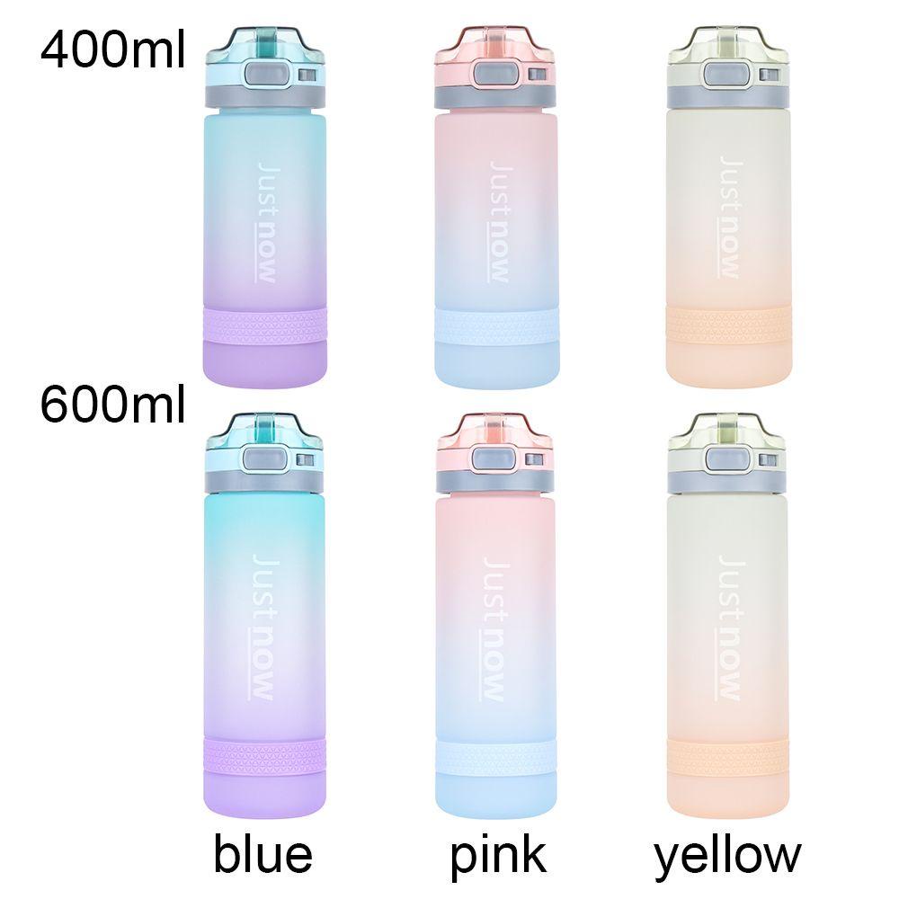 Solighter Botol Air Minum 400/600ml Dengan Sedotan Portable Plastik Olahraga Drink Jugs