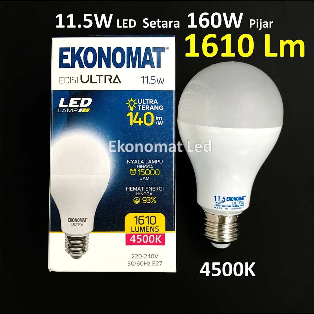 Ekonomat ULTRA 1610 Lm 11,5W 4500K LED Lampu 11,5Watt 11,5 Watt 11,5 W