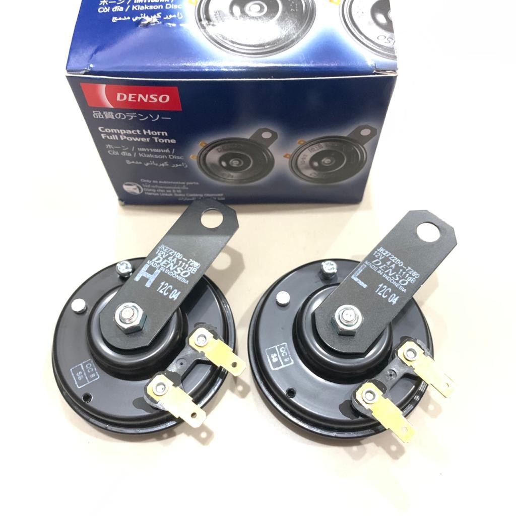 KLAKSON HORN MOTOR MOBIL DENSO POWER TONE DISC 12V DUAL ISI 2 STEREO