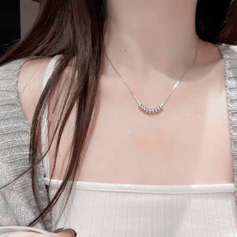 Kalung Rantai Manik-Manik Warna Permen Untuk Wanita