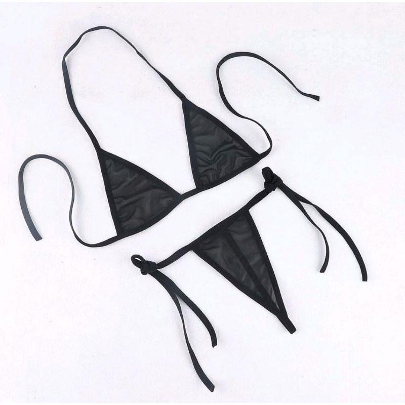 G-String Polos Set CD dan BH Bra Lingerie Bikini Pakaian Dalam Baju Tidur Wanita Sexy Hot