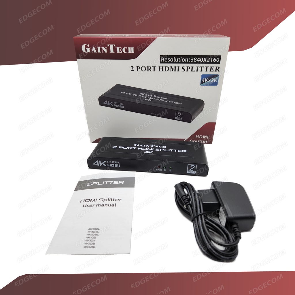 GAINTECH HDMI Splitter 2 port suport 4K 1in to 2out