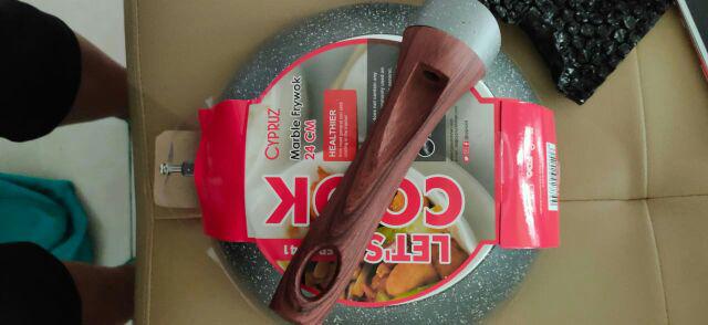 Cypruz Panci Keramik 24 Cm Wajan Tumis Anti Lengket Evl-fp-0641-24