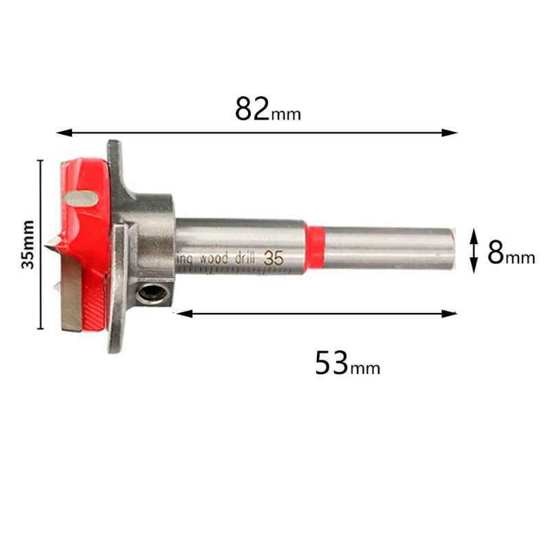 Set 2pcs Penanda Mata Bor Engsel Sendok Lemari Kabinet Center Drill Forstner Hinge Hole 35mm