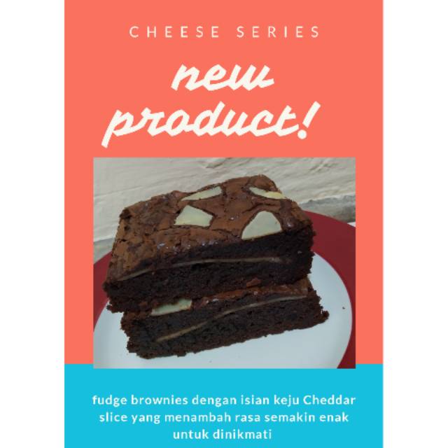 

Fudge brownies dengan keju Cheddar slice