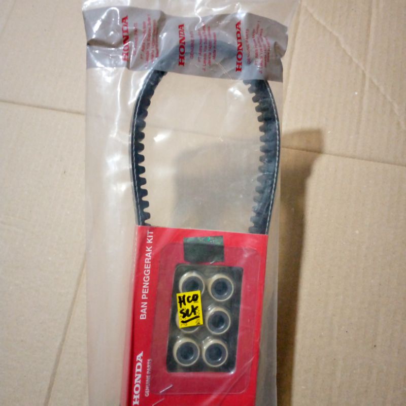 AHM KZL BEAT FI STATER KASAR VANBELT V-BELT ASSY SATU SET PLUS ROLLER HONDA BEAT FI STATER KASAR ORI