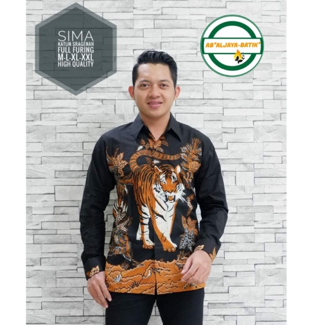 Batik Pria SIMA FULL FURING Katun Halus Ori Solo