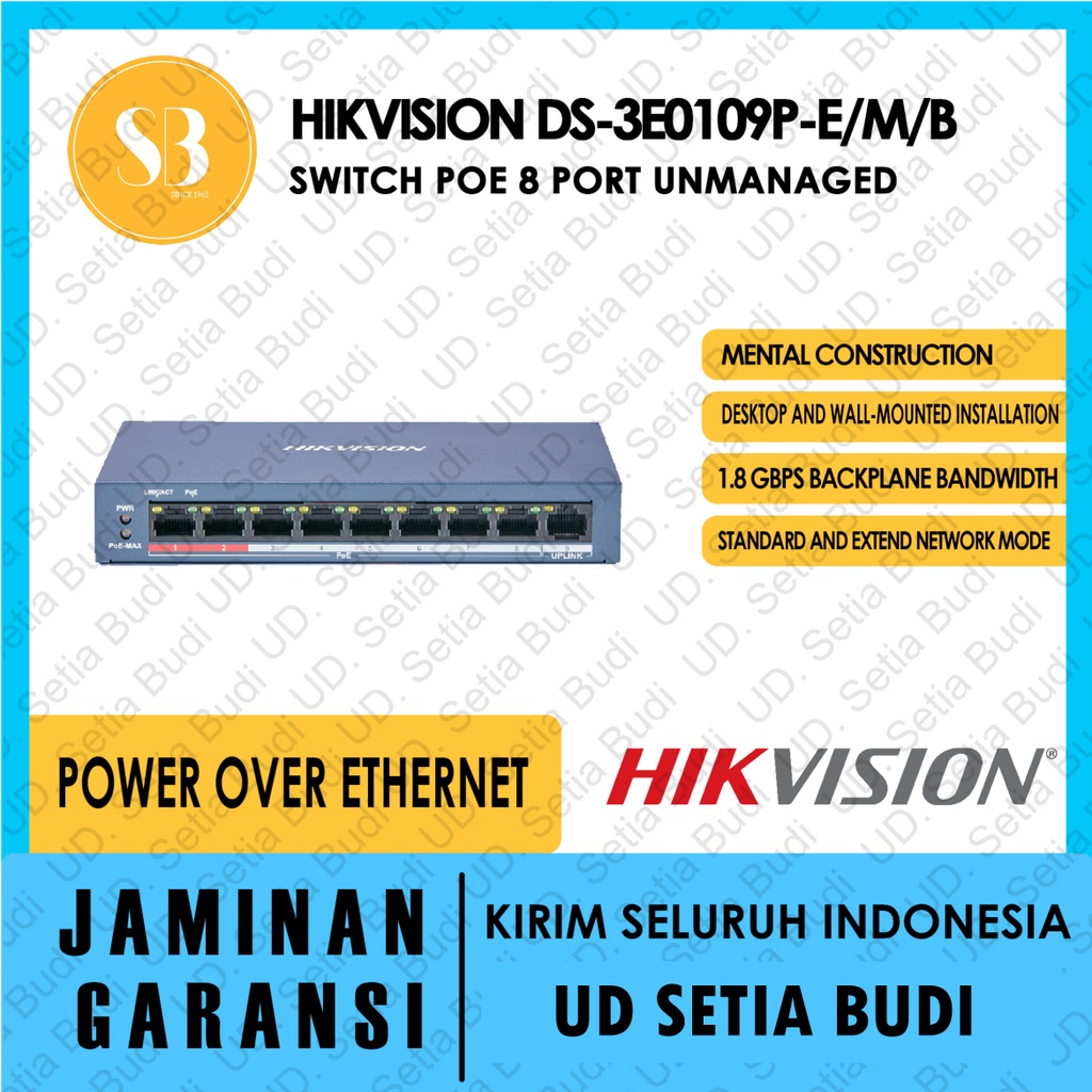 Switch POE 8 Port HIKVISION DS-3E0109P-E-M