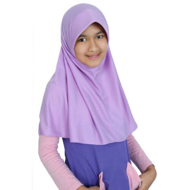 Jilbab delima polos