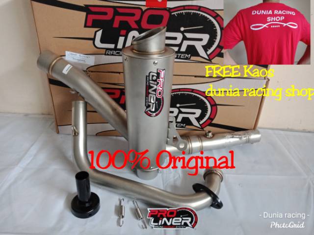 Knalpot Proliner TR 1 R Long Ninja 250 mono Titan full system Original Proliner