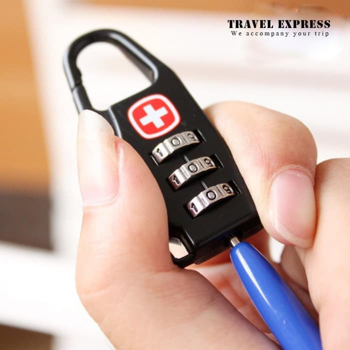 Gembok Kunci Koper padlock Travel Bag swiss gear army keychain Lock