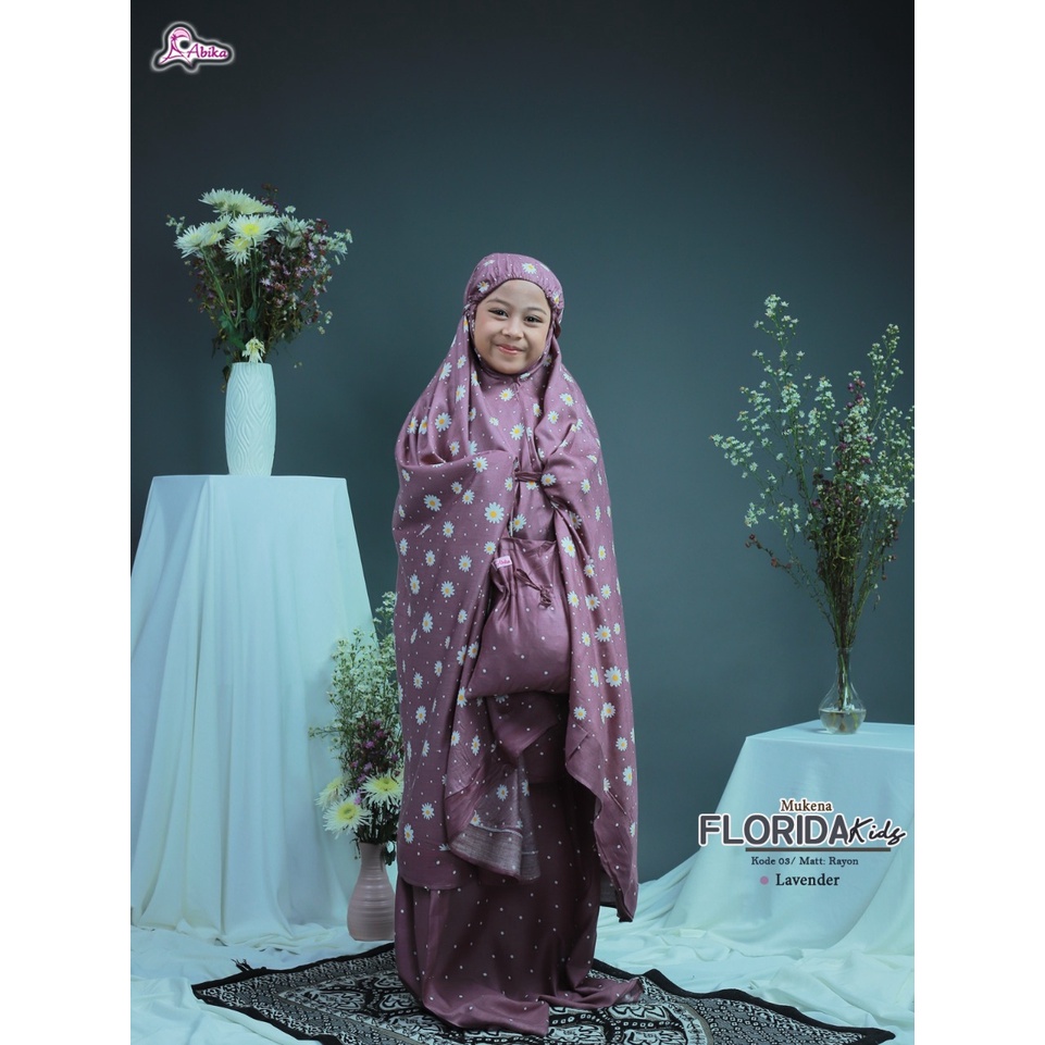 MUKENA FLORIDA ANAK BAHAN RAYON BY ABIKA