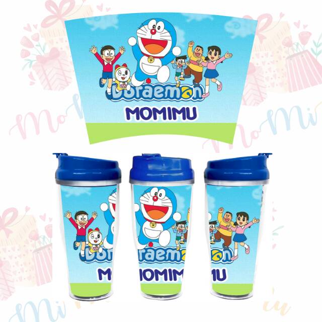 

Tumbler Souvenir/Kado/Merchandise Custom Nama Doraemon