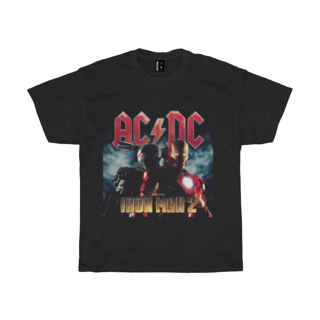 Ready Stock - ACDC Band Tshirt Iron Man Regular Fit Print On Cotton Material