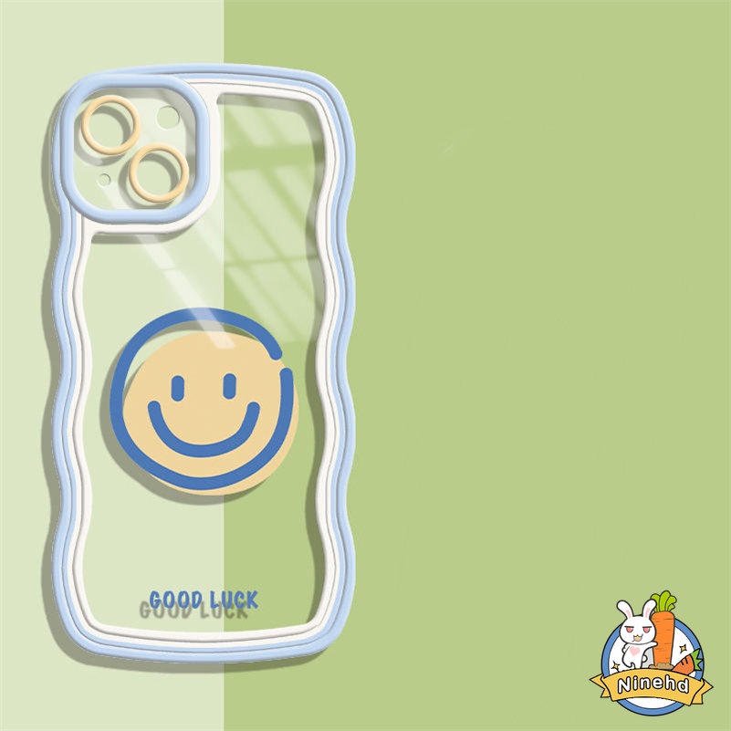 Soft Case Silikon Transparan Motif Smiley Face Untuk iPhone 14 13 12 11 Pro Max X Xr Xs Max 8 7 6 6s Plus