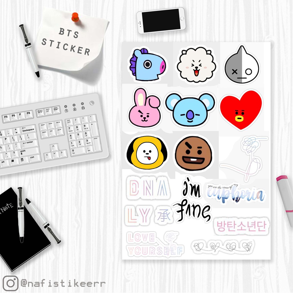 STICKER LAPTOP HANDPHON HP CASE BTS