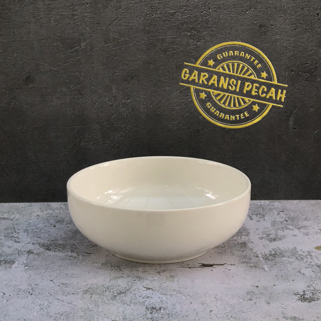 Jual PLATERIE Mangkok Keramik Cereal Bowl 6.5 Inch Narumi Cream 