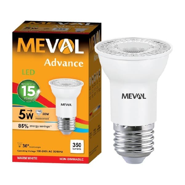 Led MR16 3,5W E27, Kuning Meval