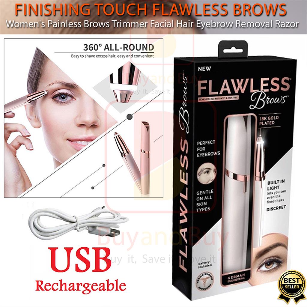 FLAWLESS BROWS 18K GOLD PLATED CUKUR ALIS EYEBROW EPILATOR ALIS