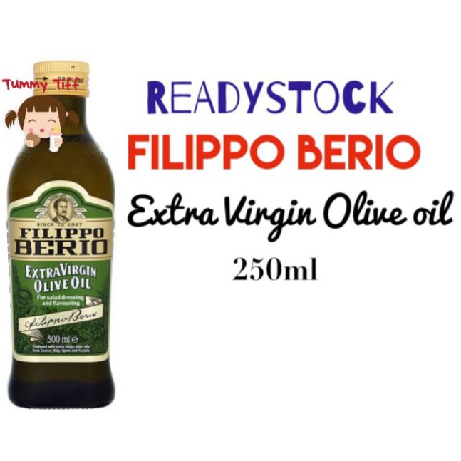 

Blommie TTF Filippo Berio Extra Virgin Olive Oil EVOO Minyak Zaitun 250ml evoo filippo berio