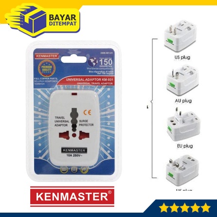 Kenmaster Universal Travel Adaptor KM-931