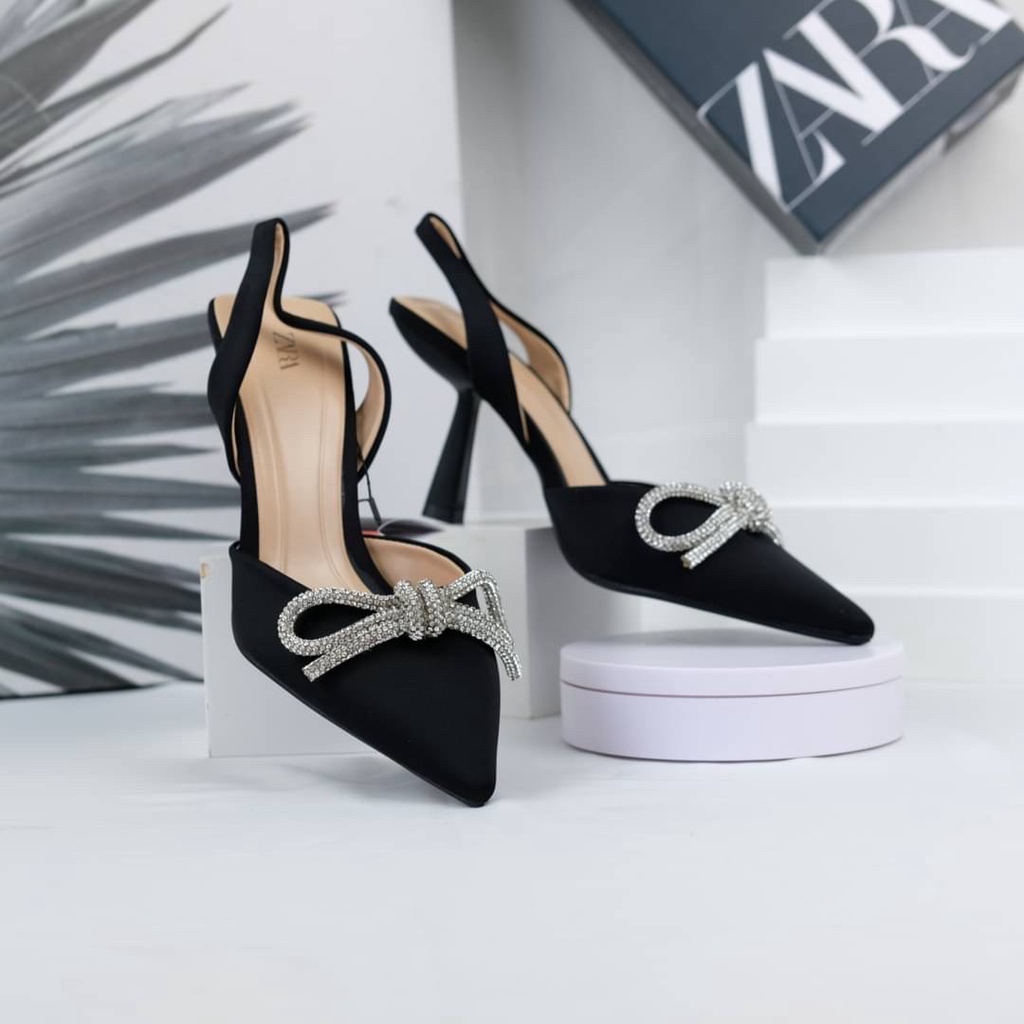 [7.7 Boombastis Sale⚡] - SEPATU WANITA SLING BACK HIGH HEELS ZS437 PREMIUM IMPORT