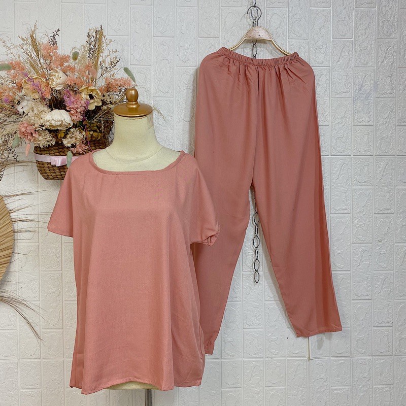 PAKET 4 PCS 100 RB SETELAN ANDIN / SECEL PAJAMAS/BAJU TIDUR SANTAI-7