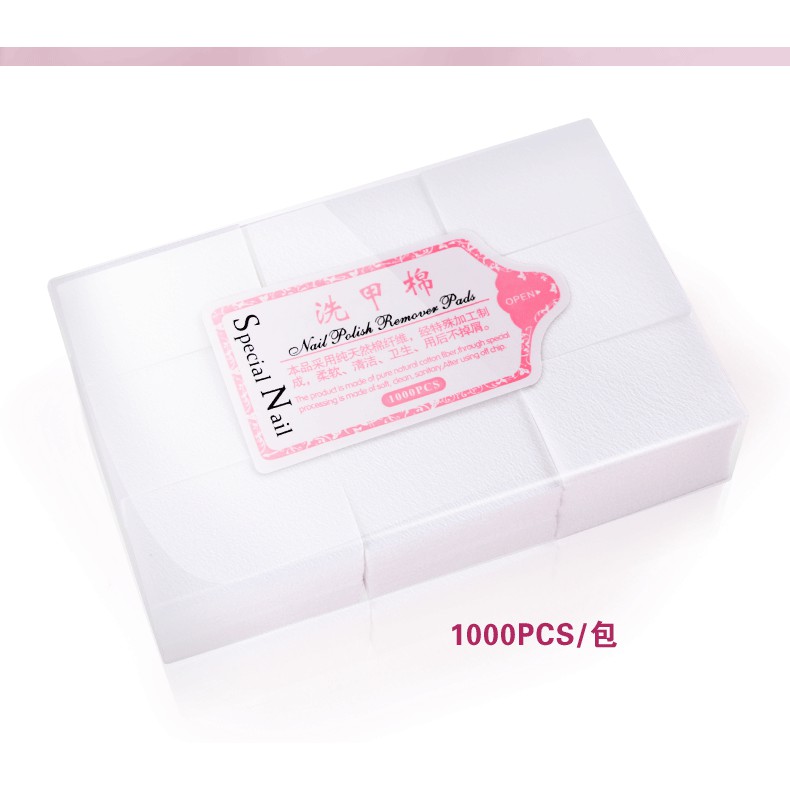 Kapas nailart / Nail wipes / Nail cotton 1000pcs berserat tinggi / kapas untuk hapus nail gel
