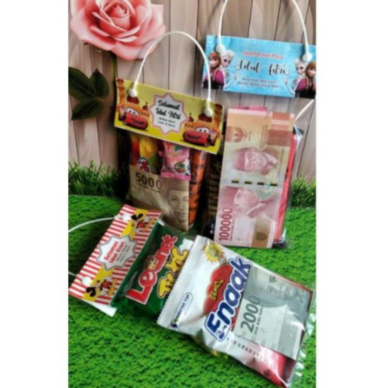 

LABEL SNACK LEBARAN 1 PAKET (label + tali + plastik) isi 10pcs