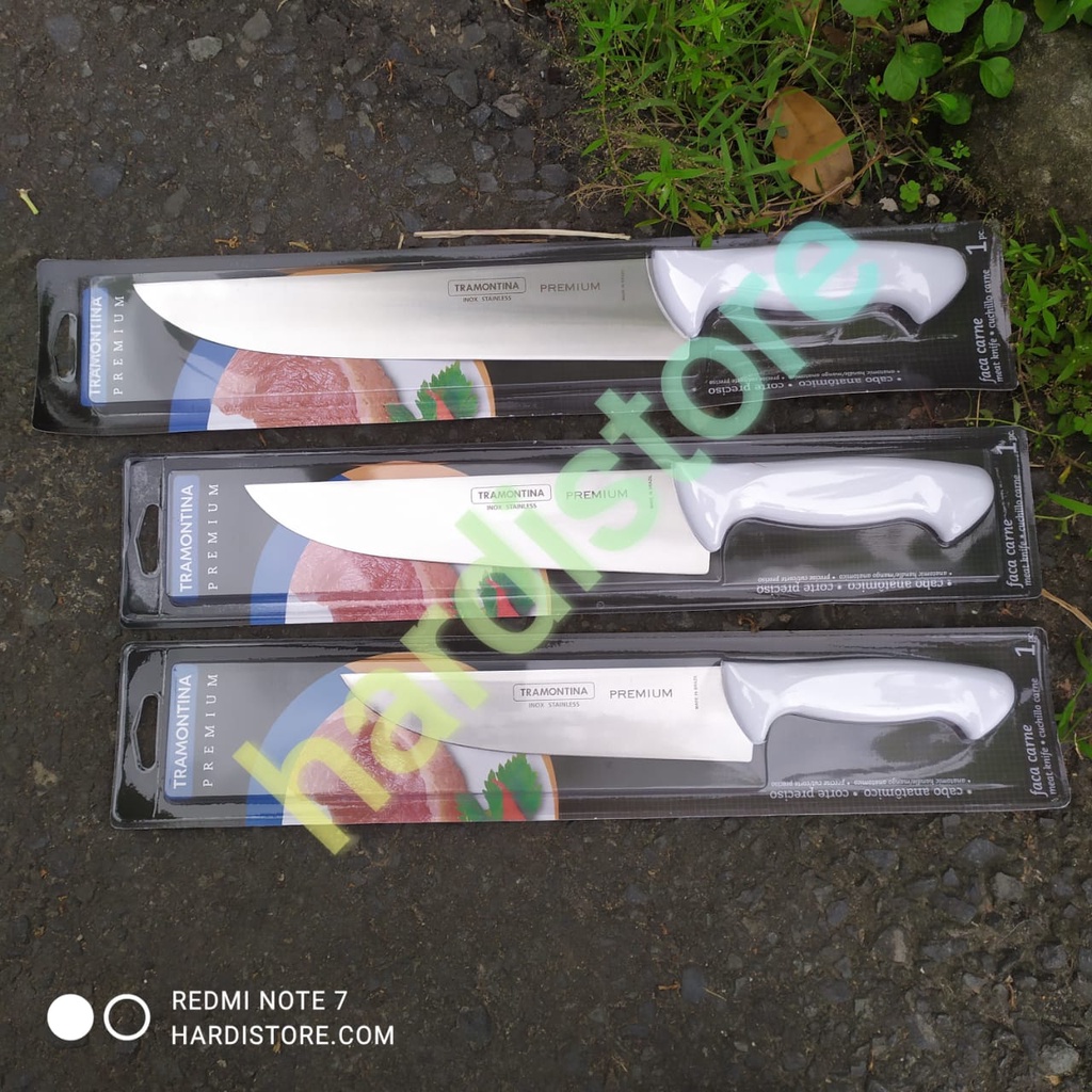Pisau Sembelih Iris Daging 7" 8" 10" Tramontina Meat Butcher Knife Premium White Stainless Steel Bla