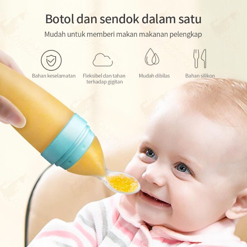 Botol sendok makan bayi / mpasi bayi / dot silicon mpasi