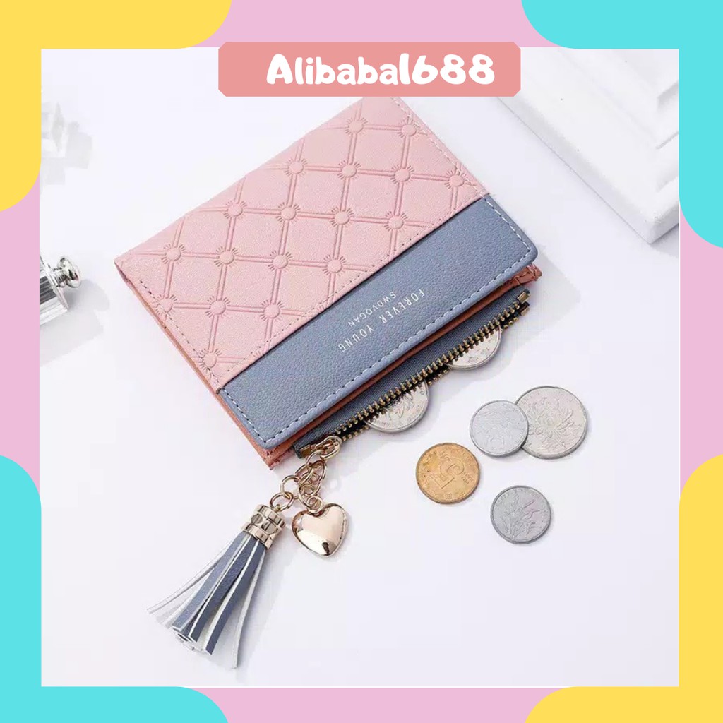 *ALIBABA1688*COD Dompet Wanita D53 import Murah Lipat Kecil Lucu&amp;Cantik dompet import real pic