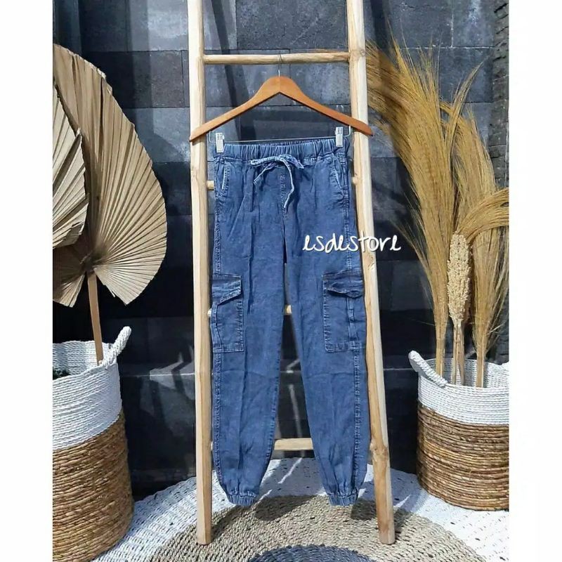 JOGER KARGO WANITA/CELANA JEANS JOGER KARGO WANITA/JEANS SNOW KARGO