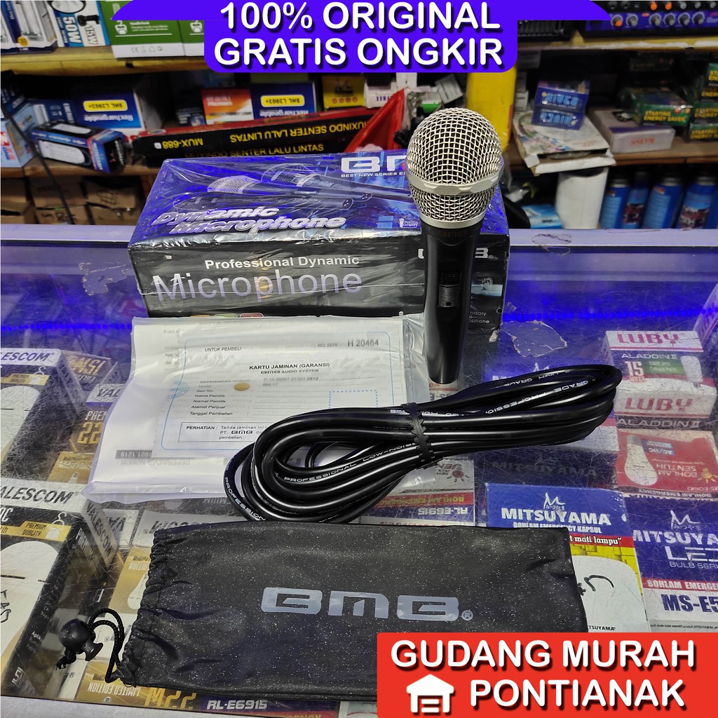 Mic BMB BM 77 mikropon microphone original Kabel