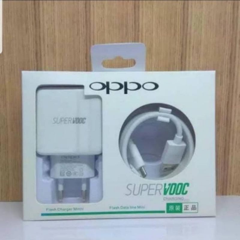 CHARGER OPPO R17 PRO A91 Original 100% SUPER VOOC 10V-5A MICRO USB &amp; TIPE C