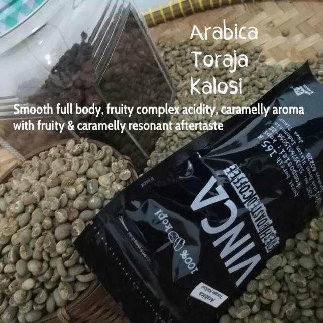 

Vinca kopi Arabica Toraja Kalosi 165 gram