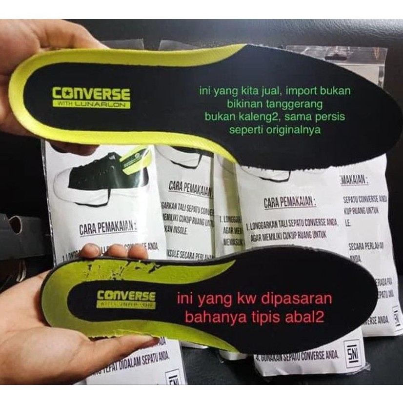 converse with lunarlon insole