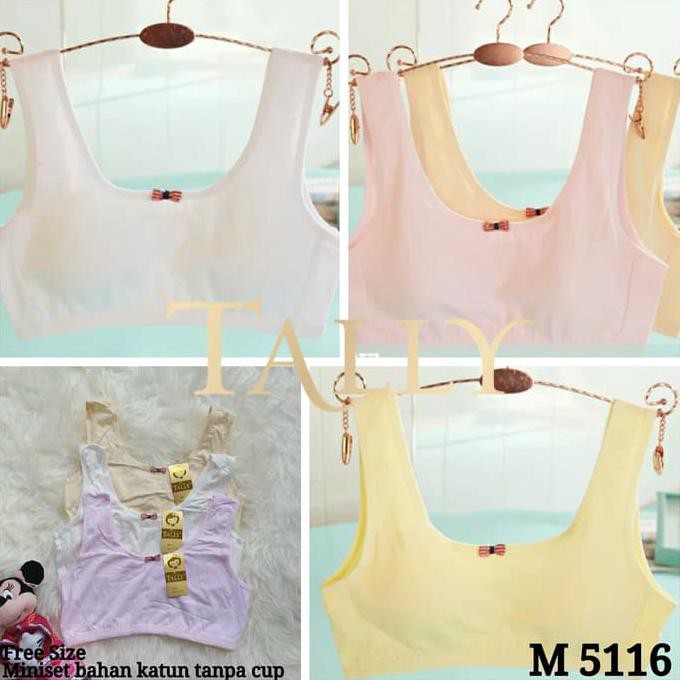 Miniset Anak Bra Remaja Pita Cantik Tally 5116 Bahan Katun - Cream