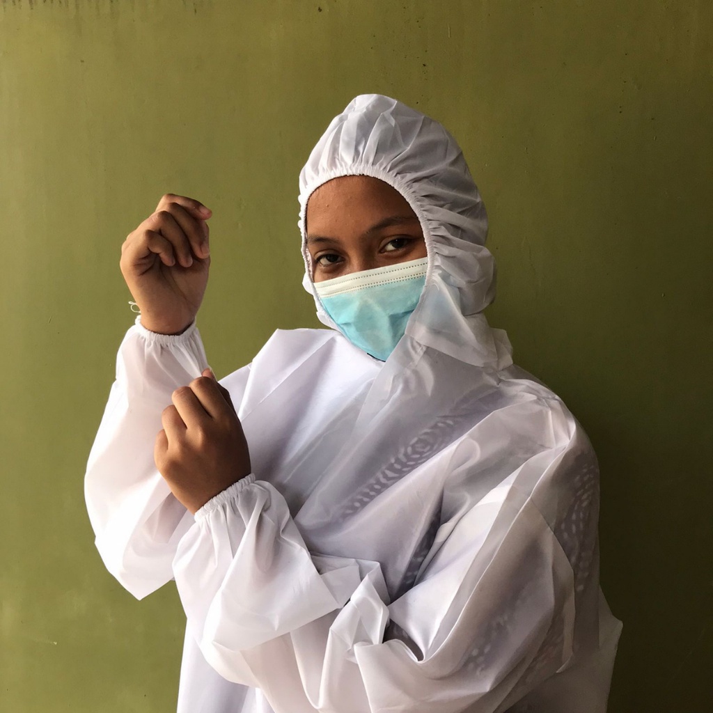 (APD PARASUT MURAH) HAZMAT APD BAHAN PARASUT / HAZMAT MEDIS APD WATERPROOF