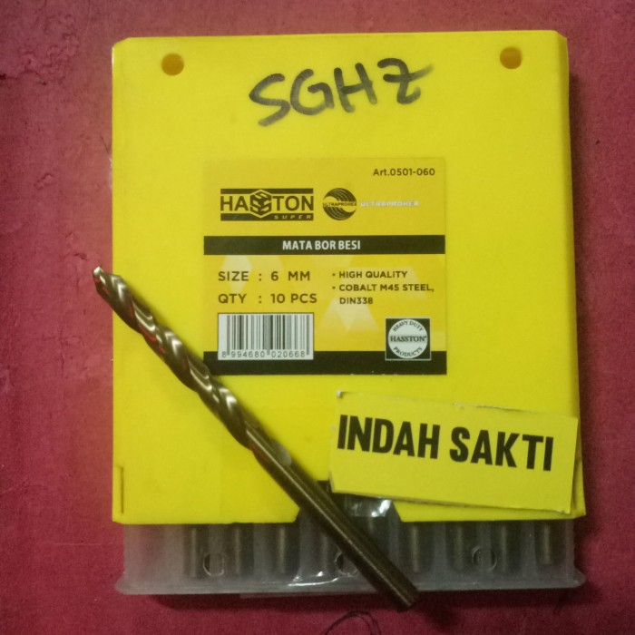 Mata Bor Besi Stainless Steel 6mm Cobalt HASSTON