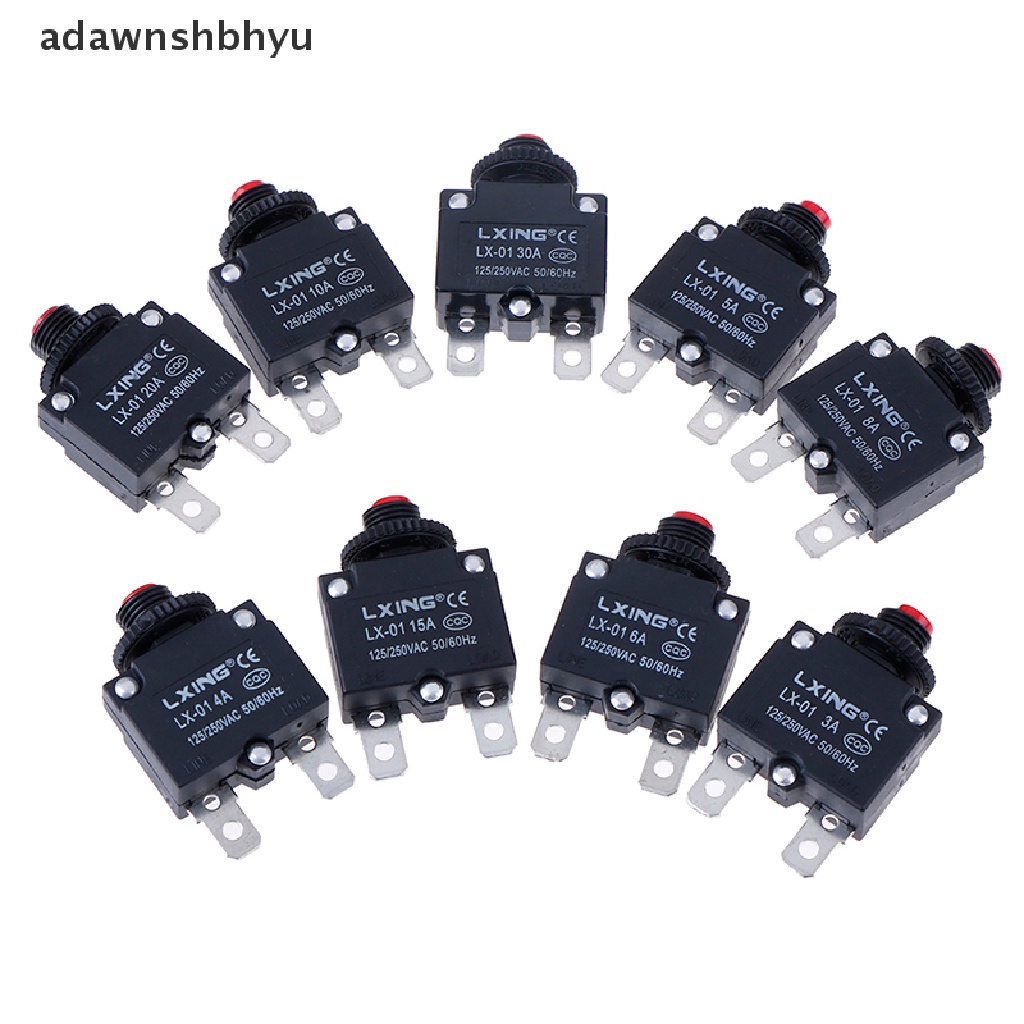 [adawnshbhyu] Pemutus Arus Overload Protector Switch Fuse 3A 4A 5A 6A 8A 10A 15A 20A 30A