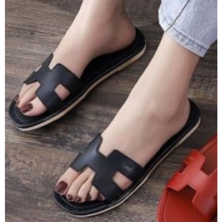 Sandal Jelly  1838 X1 H POLOS BALANCE-HITAM