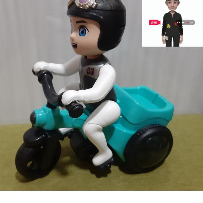 mainan motor spiderman bump go