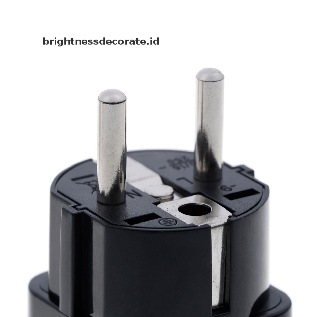 1 Ke 2 / 3 pin socket Splitter Jerman Perancis 5mm plug Ke universal UK / US / EU / AU 2 / 3 pin