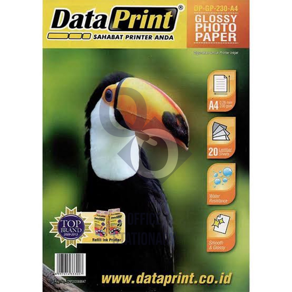 

Dataprint A4 glossy photo paper 230 / Kertas Data Print Glossy paper