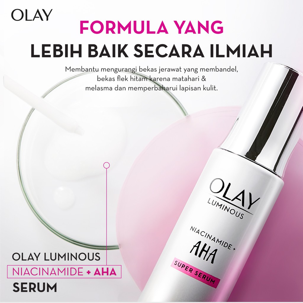 Olay Luminous Niacinamide AHA Serum Skincare Brightening 30ml