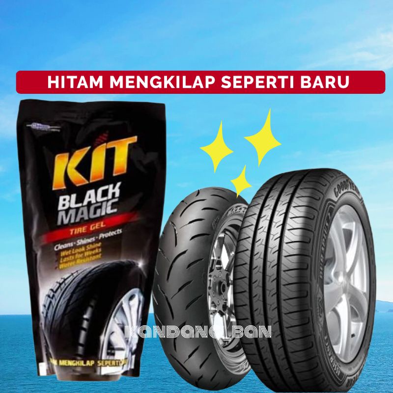 KIT BLACK MAGIC 200 ML PENGKILAP BAN MOTOR DAN MOBIL