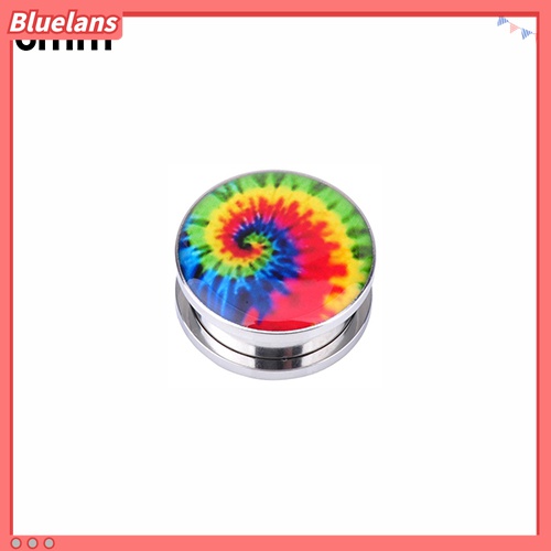 1 Pasang Ear Plugs Tunnels Bahan Stainless Steel Gaya Punk Untuk Unisex