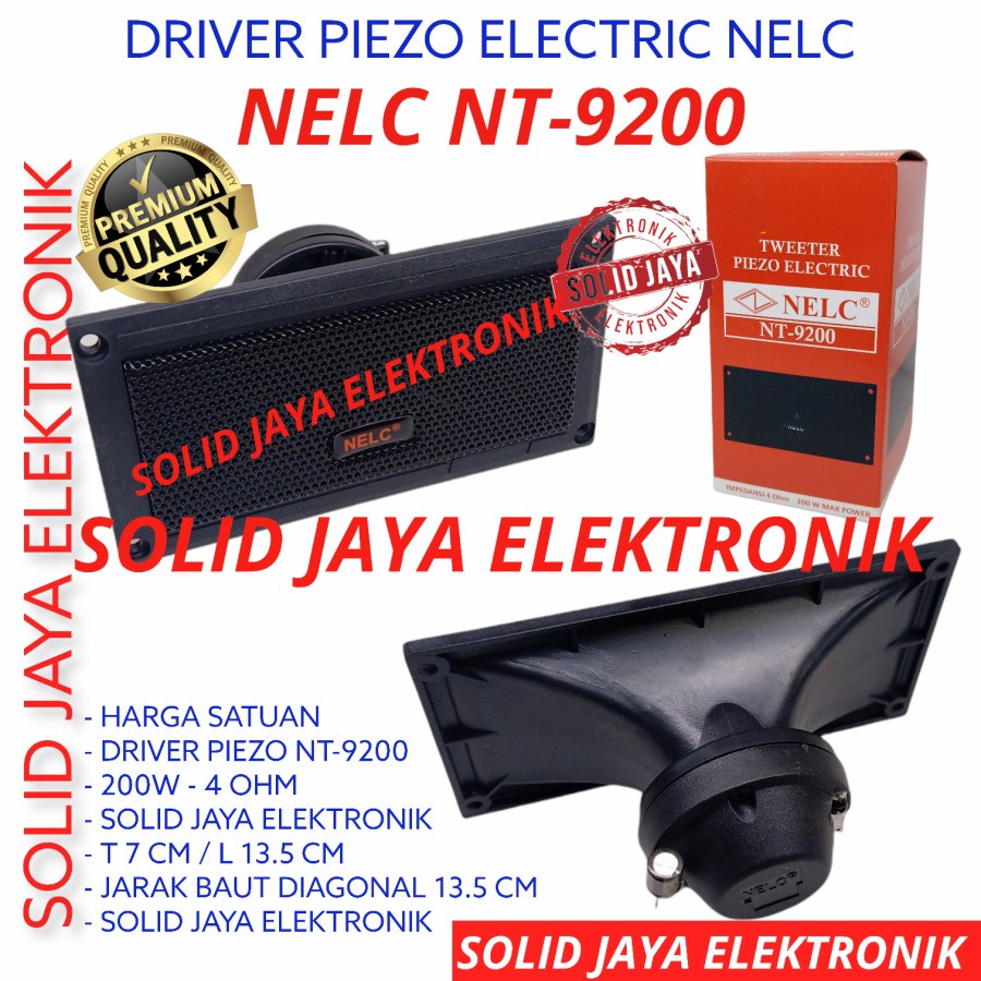 TWEETER KOTAK NELC NT-9200 200W TWITER TWETER TWITTER PIEZO TWEETER SPEAKER 4 OHM HIGH HI NELC NT9200 NT 9200 KOTAK PERSEGI PANJANG NELC ASLI ORIGINAL